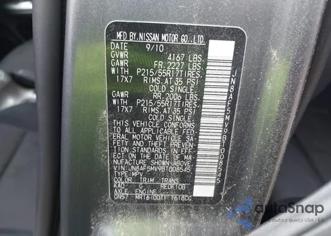 2011 Nissan Juke S z USA, uszkodzony, nr VIN JN8AF5MV9BT008545